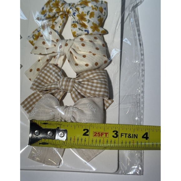 Toddler Girls Bows (Yellow 8 Piece Set) - Picture 3 of 4